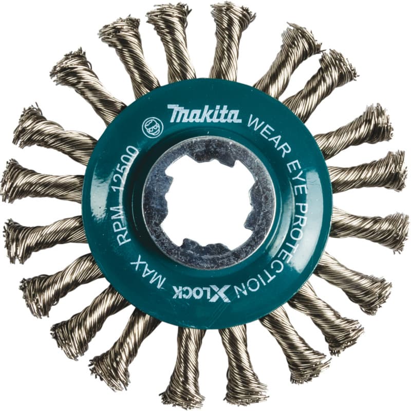 4-1/2" X-Lock Stainless Steel Full Cable Knotted Twist Wire Wheel
