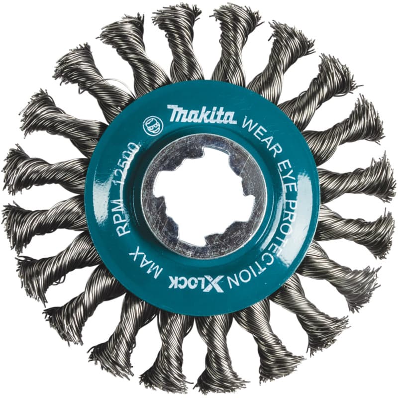 4-1/2" X-Lock Carbon Steel Full Cable Knotted Twist Wire Wheel