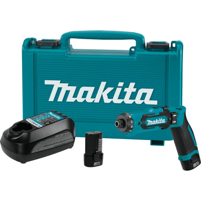 7.2 V Lithium-Ion Cordless 1/4" Hex Driver-Drill Kit with Auto-Stop Clutch
