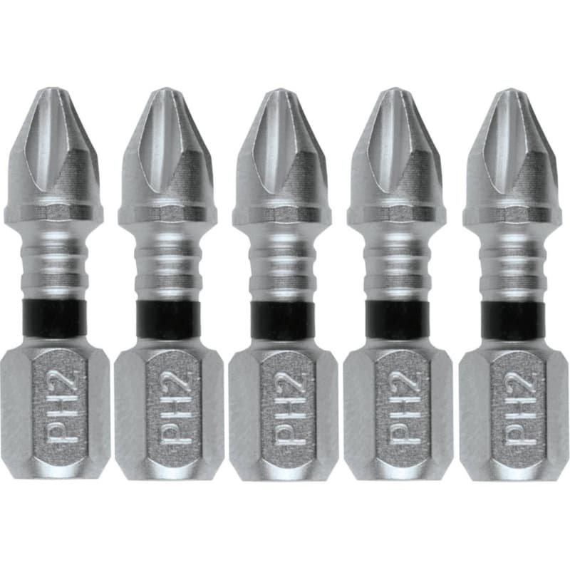 #2 x 1" Impact XPS Phillips Drive Insert Bit, 1/4" Shank (5/Pack)
