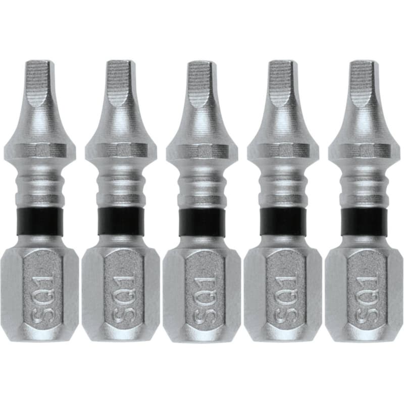 #1 x 1" Impact XPS Square Drive Insert Bit, 1/4" Shank (5/Pack)