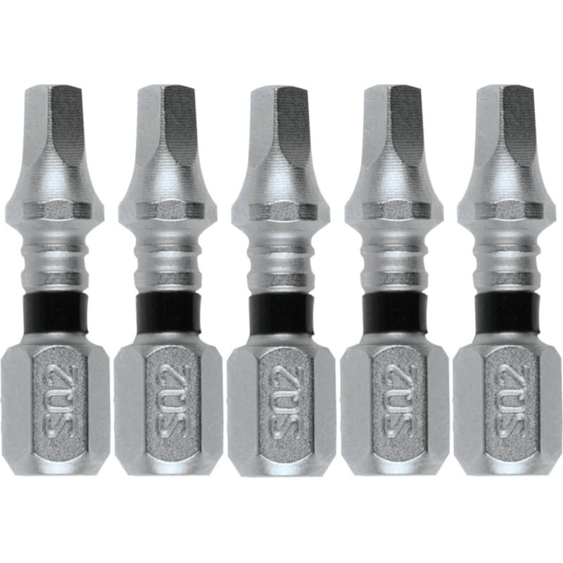 #2 x 1" Impact XPS Square Drive Insert Bit, 1/4" Shank (5/Pack)