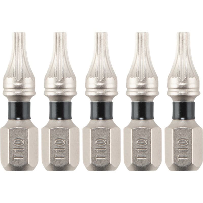 T10 x 1" Impact XPS Torx Drive Insert Bit, 1/4" Shank (5/Pack)