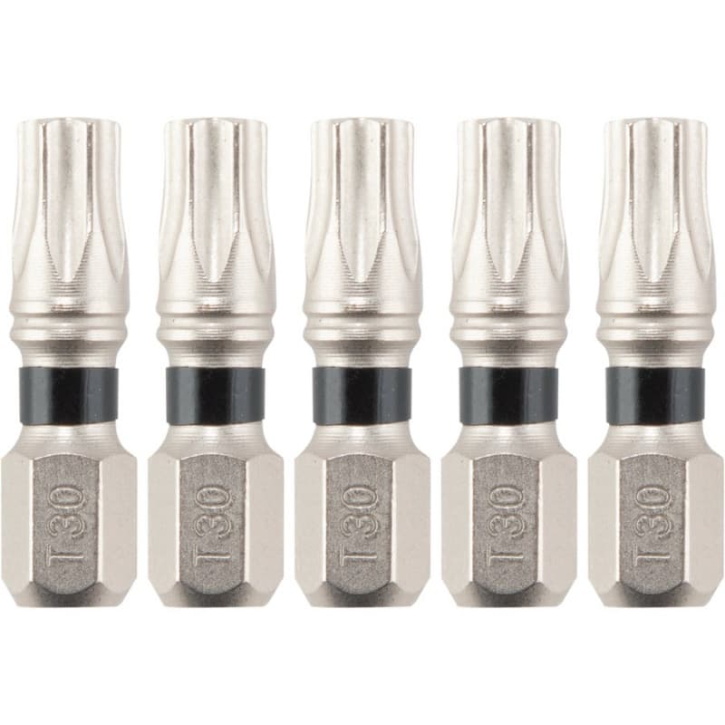 T30 x 1" Impact XPS Torx Drive Insert Bit, 1/4" Shank (5/Pack)