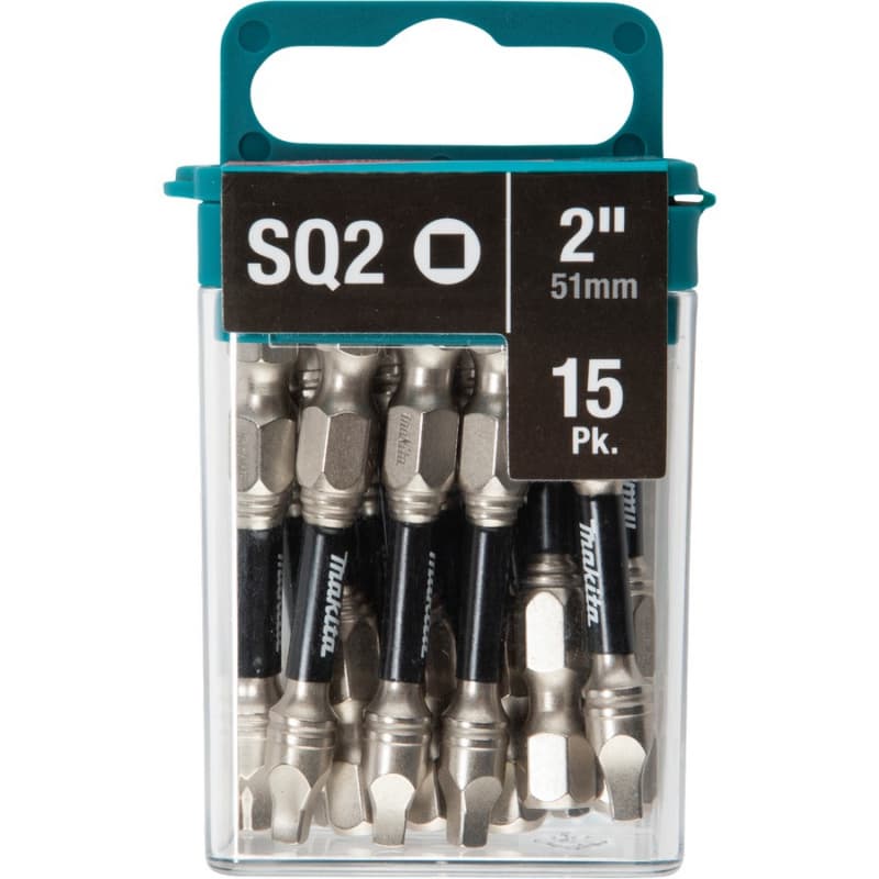 #2 x 2" Impact XPS Square Drive Power Bit, 1/4" Shank (15/Pack)