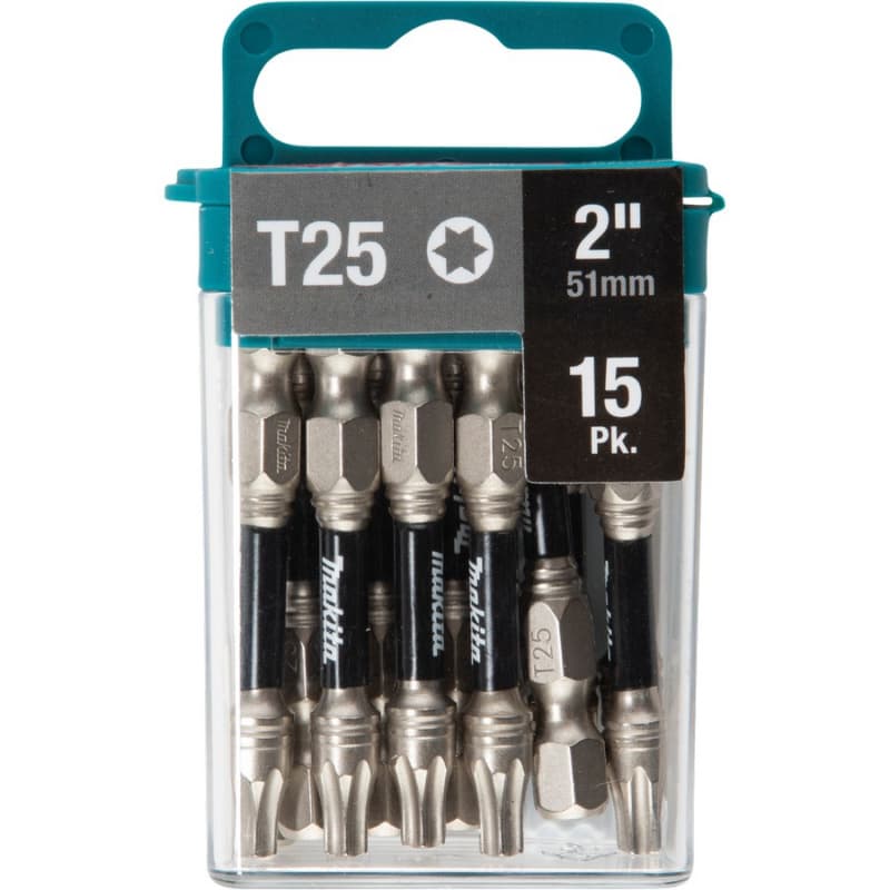 T25 x 2" Impact XPS Torx Drive Power Bit, 1/4" Shank (15/Pack)