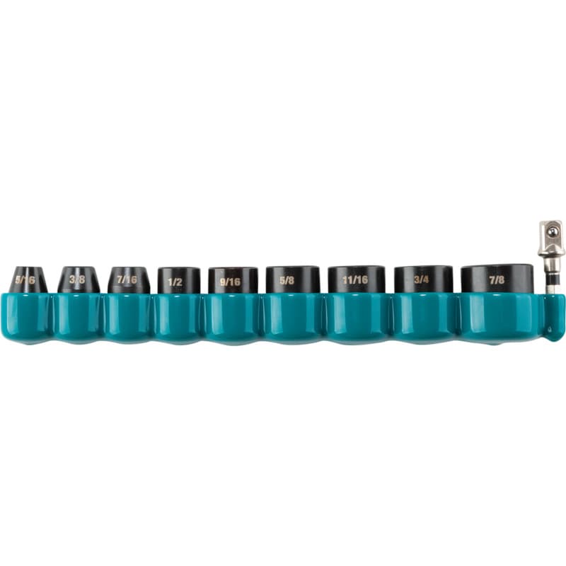 10-Piece 6-Point SAE Impact Socket Set with Standard Impact XPS Socket Adapter