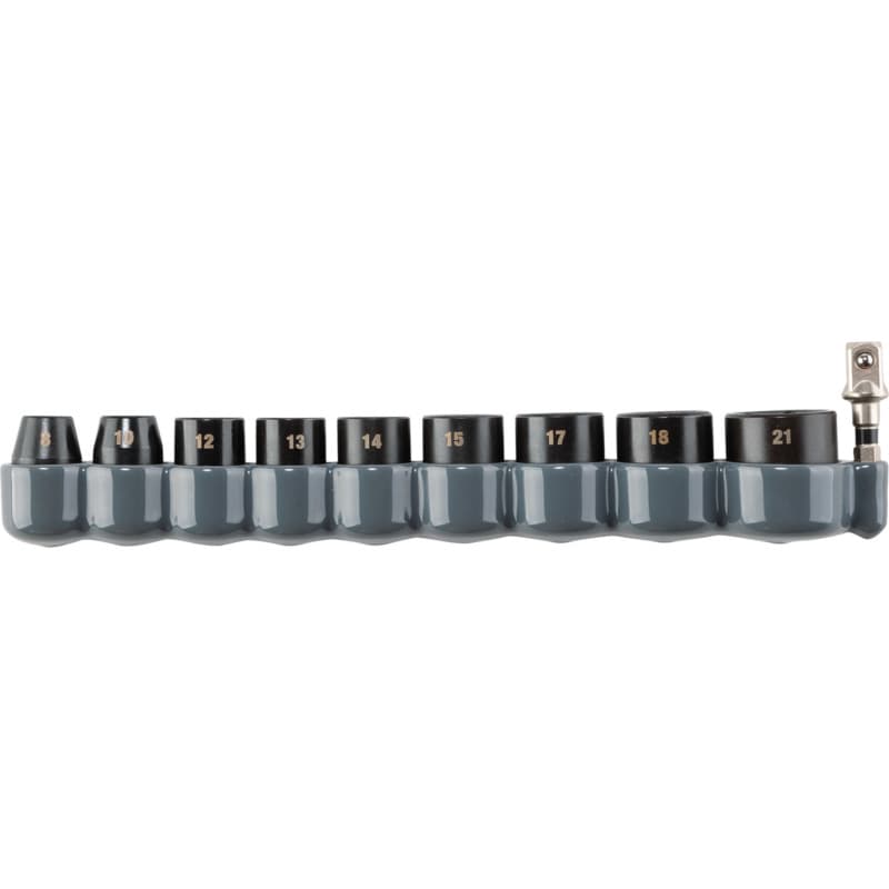 Impact XPS 3/8" 10-Piece Drive 6-Point Metric Impact Socket Set with Standard Socket Adapter