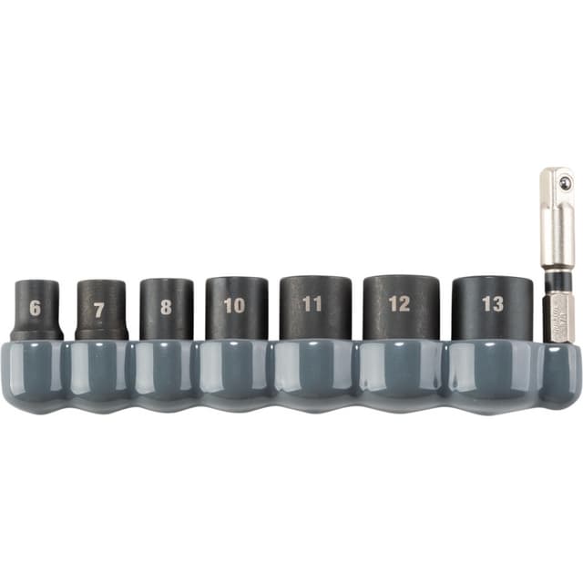 8-Piece 6-Point Metric Impact Socket Set with Standard Impact XPS Socket Adapter