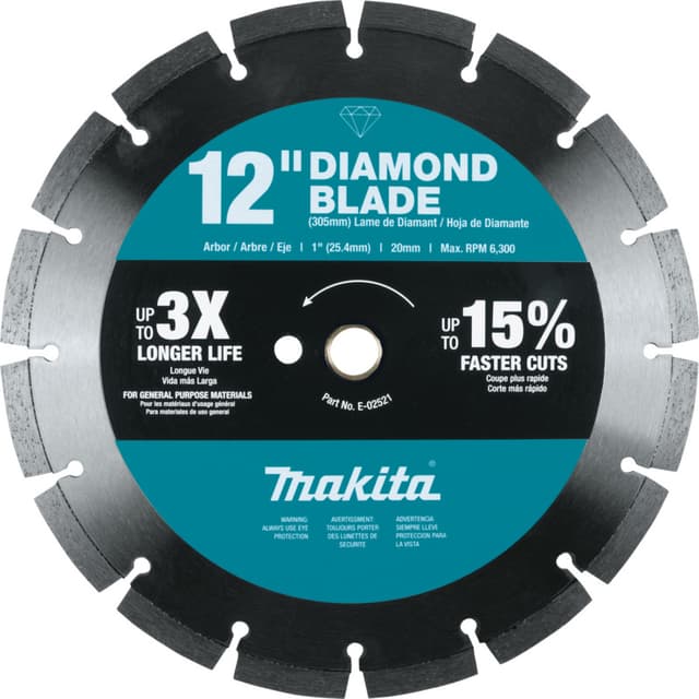 Makita Segmented General Purpose Diamond Blade for Concrete/Masonry, 1", 20mm Arbor