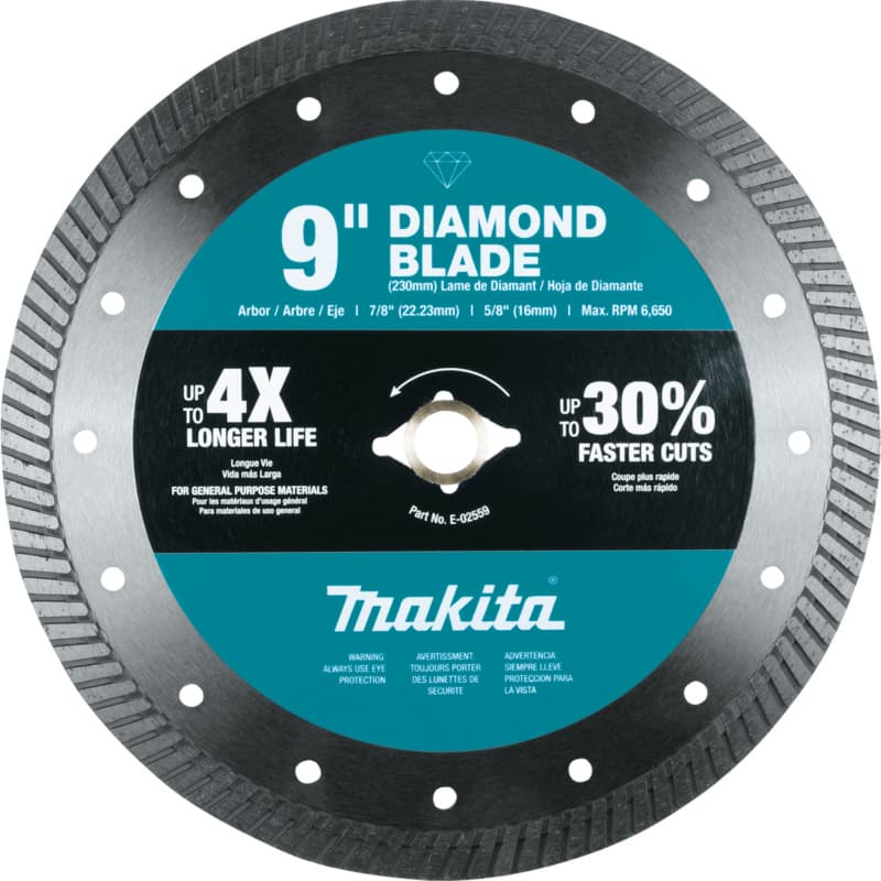 9" General Purpose Diamond Blade, Turbo