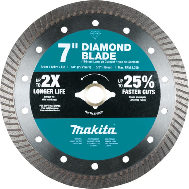 7" Turbo Soft Material Diamond Blade