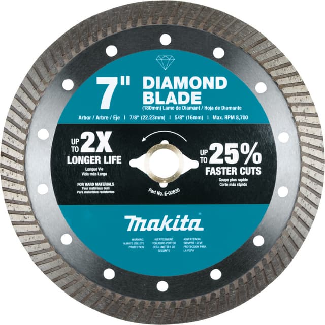 7" Turbo Hard Material Diamond Blade