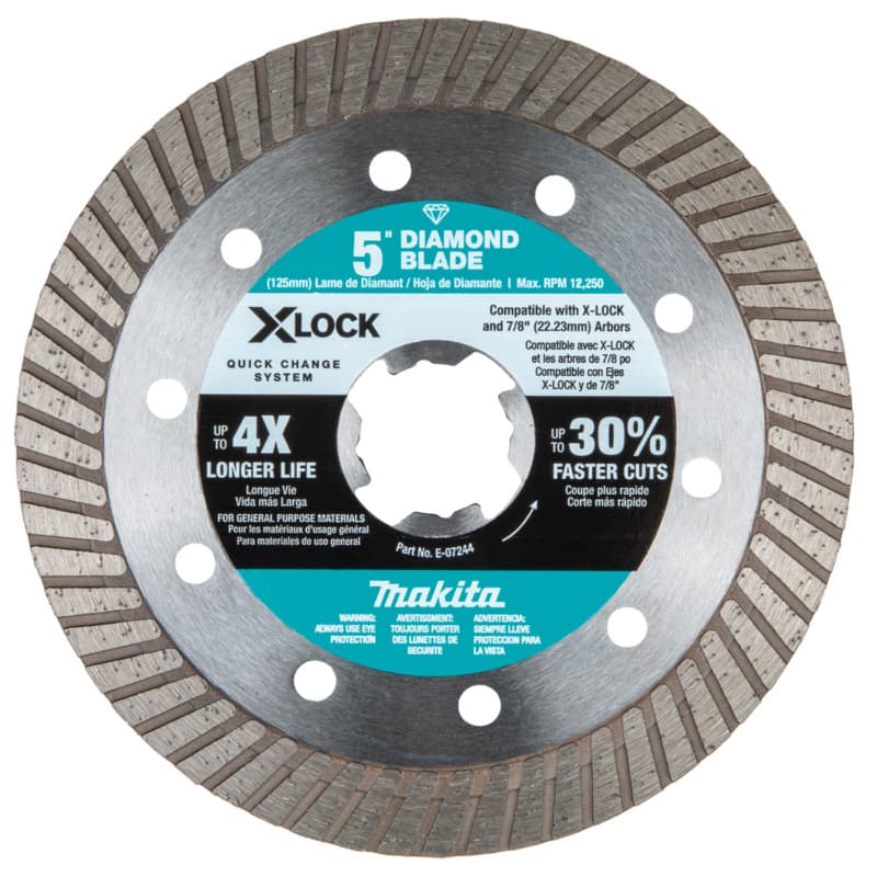 5" X-Lock Turbo Rim Diamond Blade for Masonry Cutting