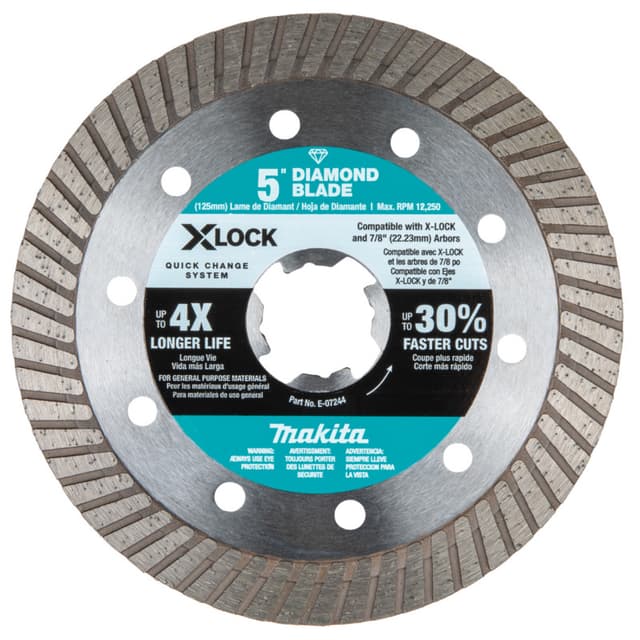 5" X-Lock Turbo Rim Diamond Blade for Masonry Cutting