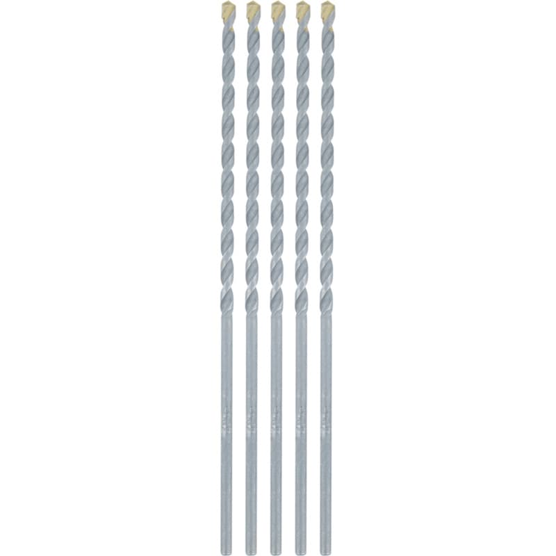 5/32" x 6" Carbide Tipped Percussion Masonry Hammer Drill Bit (5/Pack)