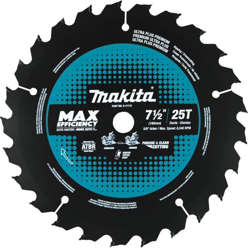 7-1/2" x 25 Teeth Carbide-Tipped Max Efficiency Miter Saw Blade