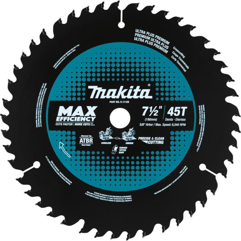 7-1/2" x 45 Teeth Cross-Cut Max Efficiency Miter Saw Blade
