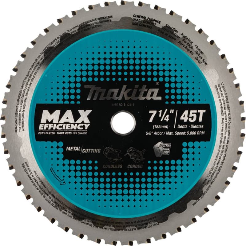 7-1/4" x 45 Teeth Carbide-Tipped Max Efficiency Saw Blade