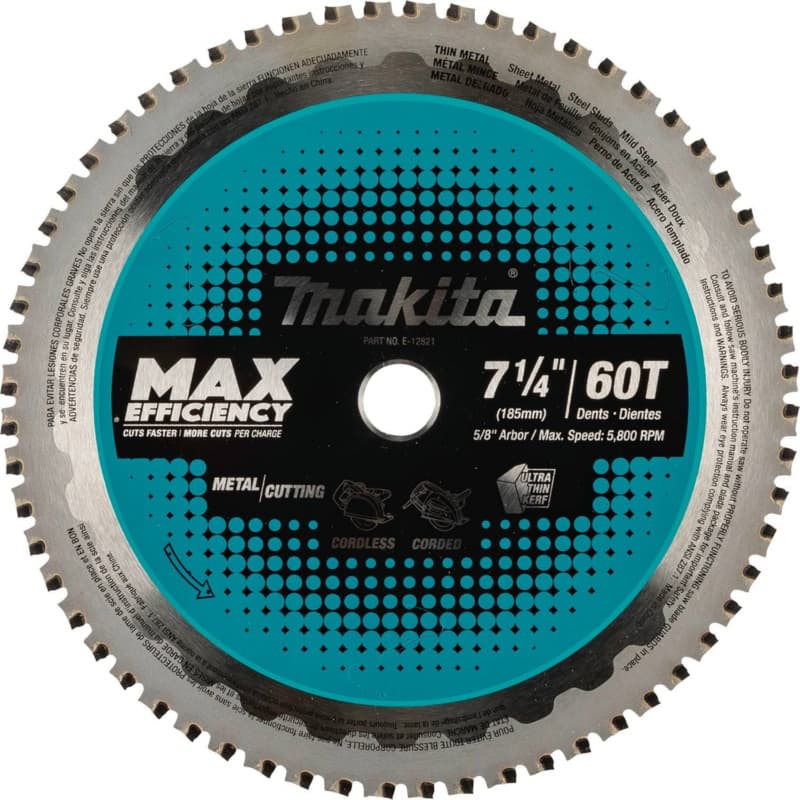 7-1/4" x 60 Teeth Carbide-Tipped Max Efficiency Saw Blade
