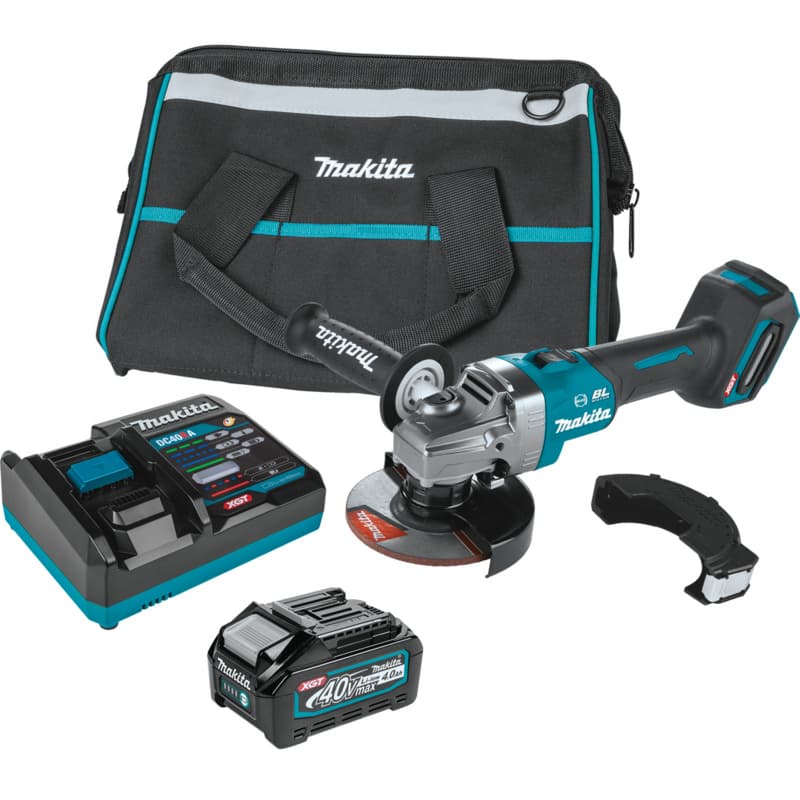 4-1/2" x 5" 40V max XGT Brushless Cordless Angle Grinder Kit with Electric Brake (4.0Ah)