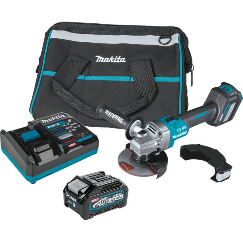 4-1/2" x 5" 40V max XGT Brushless Cordless Angle Grinder Kit with Electric Brake, AWS Capable (4.0Ah)