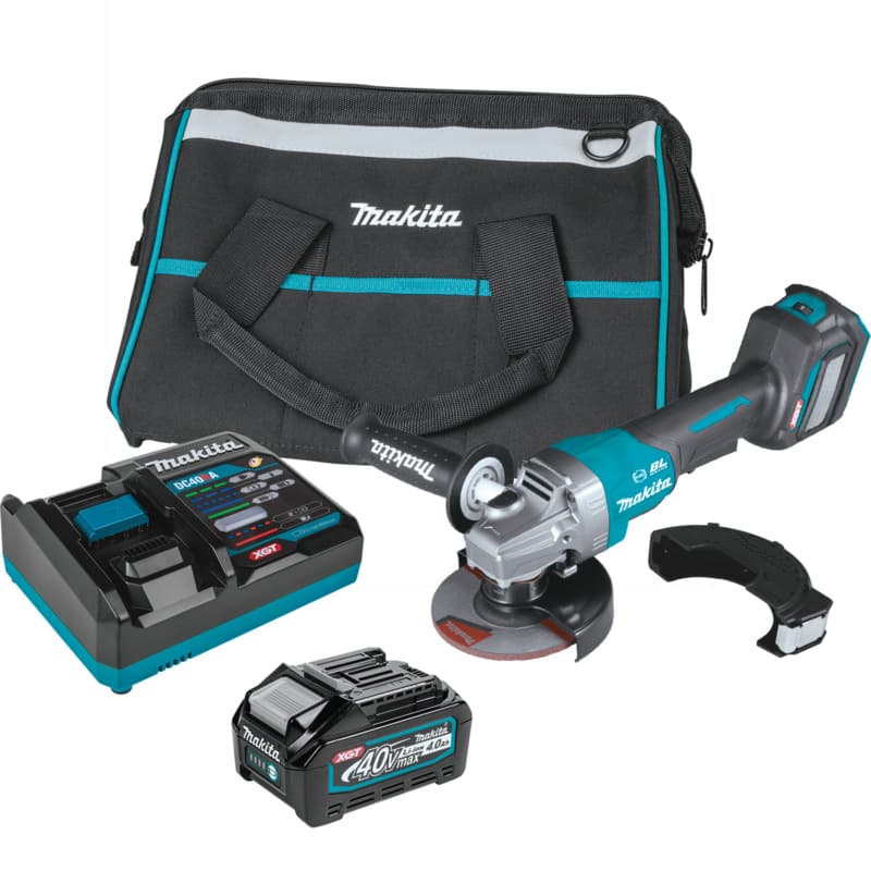 4-1/2" x 5" 40V max XGT Brushless Cordless Paddle Switch Angle Grinder Kit with Electric Brake, AWS Capable (4.0Ah)