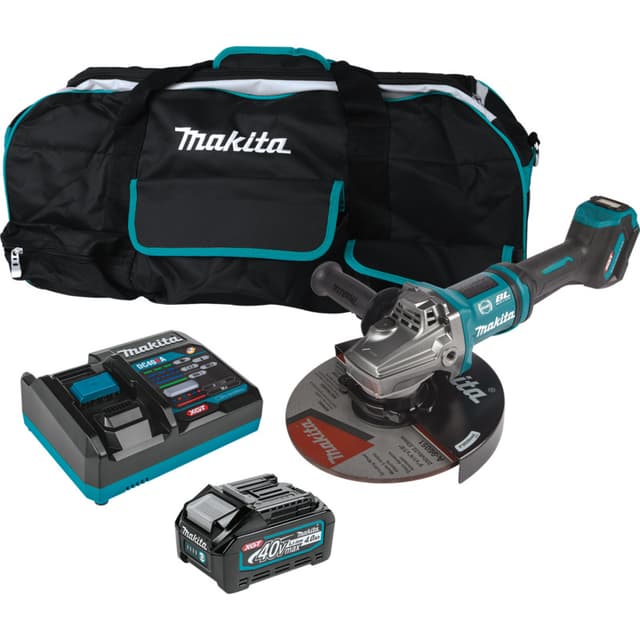7" x 9" 40V max XGT Brushless Cordless Paddle Switch Angle Grinder Kit with Electric Brake, AWS Capable (4.0Ah)
