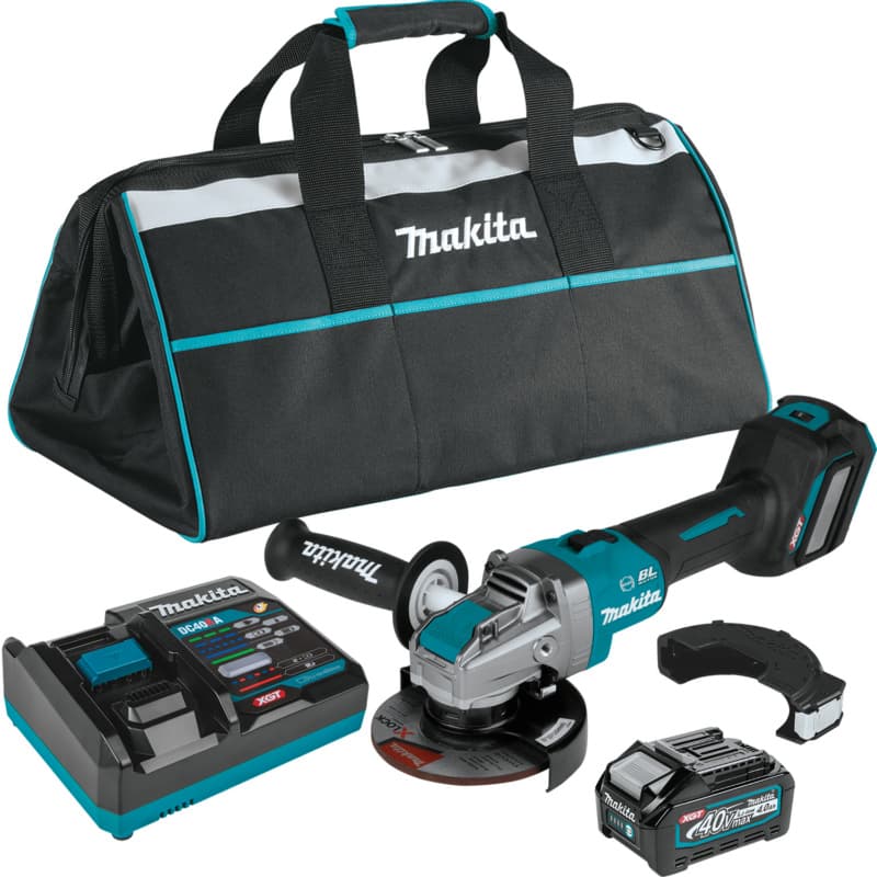 4-1/2" x 5" 40V max XGT Brushless Cordless X-LOCK Angle Grinder Kit with Electric Brake, AWS Capable (4.0Ah)