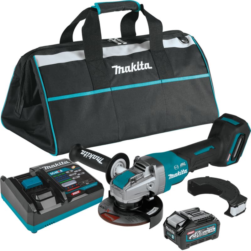4-1/2" x 5" 40V max XGT Brushless Cordless X-LOCK Paddle Switch Angle Grinder Kit with Electric Brake (4.0Ah)