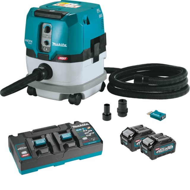 40V max XGT 2.1 Gallon Brushless Cordless HEPA Filter Dry Dust Extractor Kit with AWS (4.0Ah)
