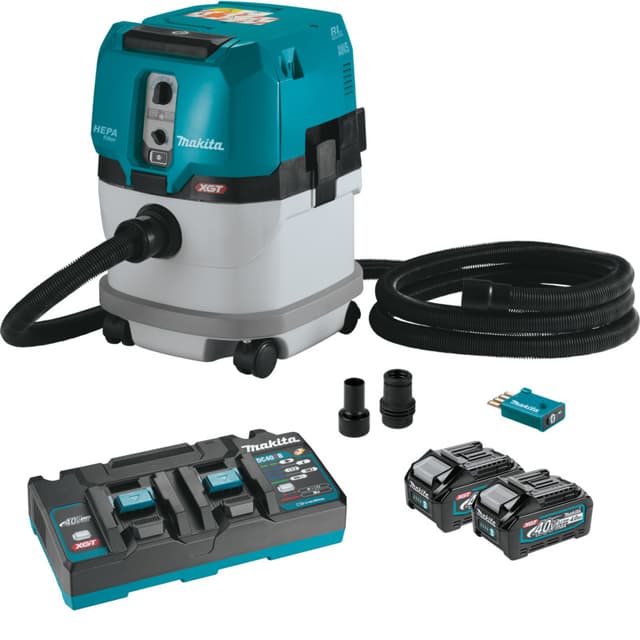 40V max XGT 4 Gallon Brushless Cordless HEPA Filter Dry Dust Extractor Kit with AWS (4.0Ah)