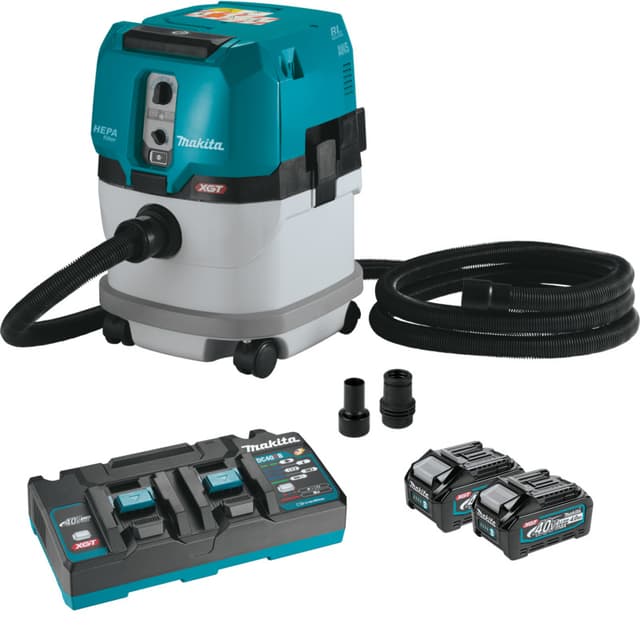 40V max XGT 4 Gallon Brushless Cordless HEPA Filter Dry Dust Extractor Kit with AWS Capable (4.0Ah)