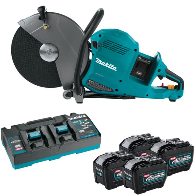 80V Max (40V Max x2) XGT Brushless 14" Power Cutter Kit with 4 Batteries/AFT/Electric Brake (8.0Ah)