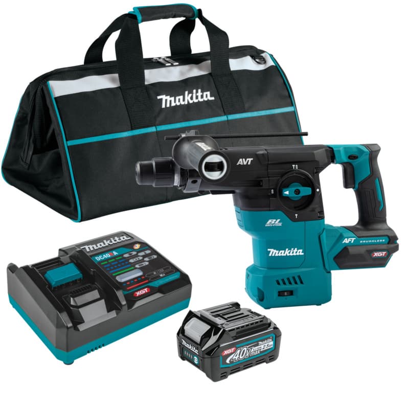 40 V Max XGT Brushless Cordless 1-3/16" SDS-PLUS AVT Rotary Hammer Kit with AFT/AWS Capable (4.0Ah)