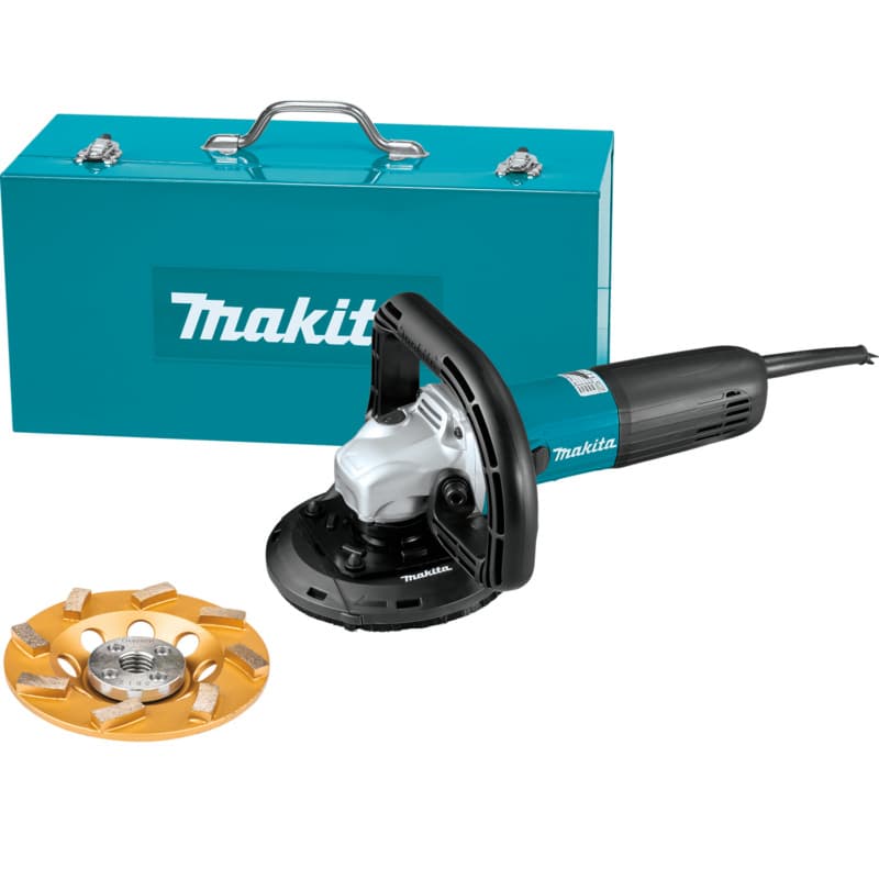 5" Compact Concrete Planer with Dust Extraction Shroud/Diamond Cup Wheel