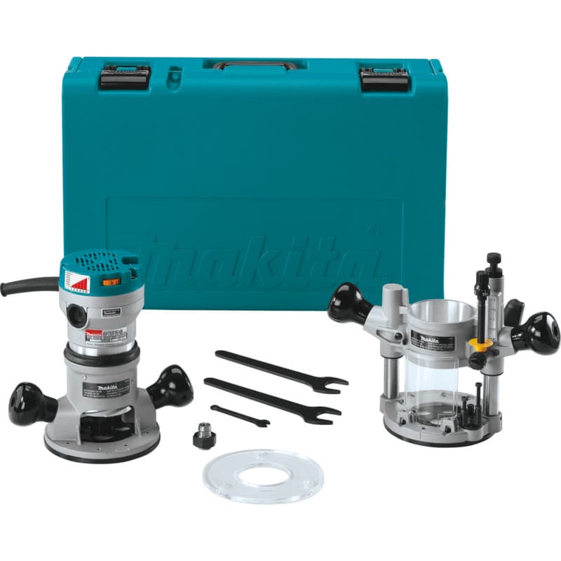 2-1/4 HP D-Handle Router Kit With Plunge Base