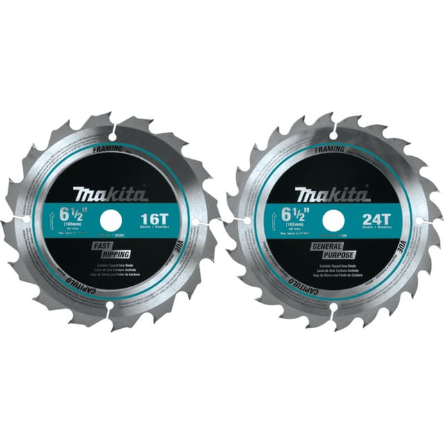 6-1/2" 2-Piece Ultra-Thin Kerf Circular Saw Blade Set