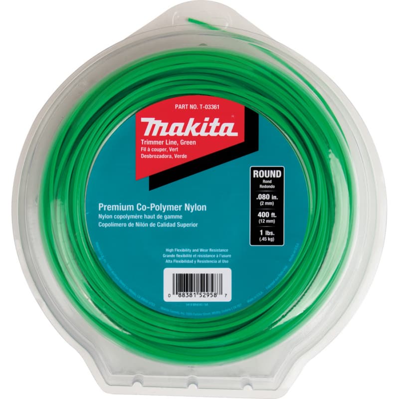 400' x 0.080" Round Trimmer Line, Green