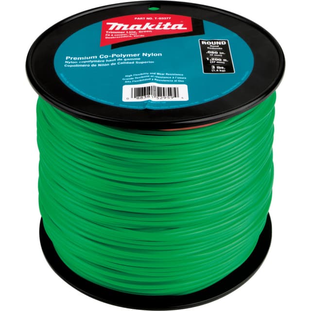 Makita, Round Trimmer Line, Green