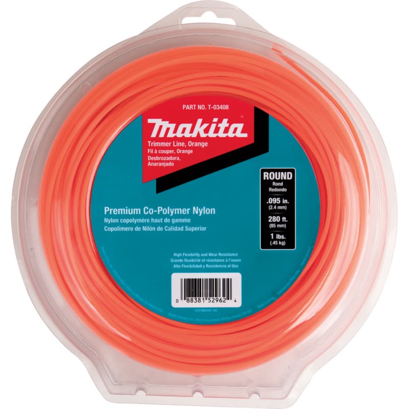 280' x 0.095" Round Trimmer Line, Orange