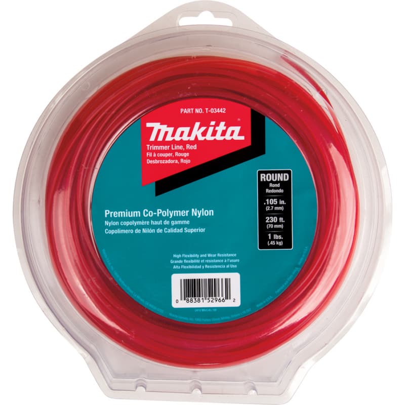 230' x 0.105" Round Trimmer Line, Red