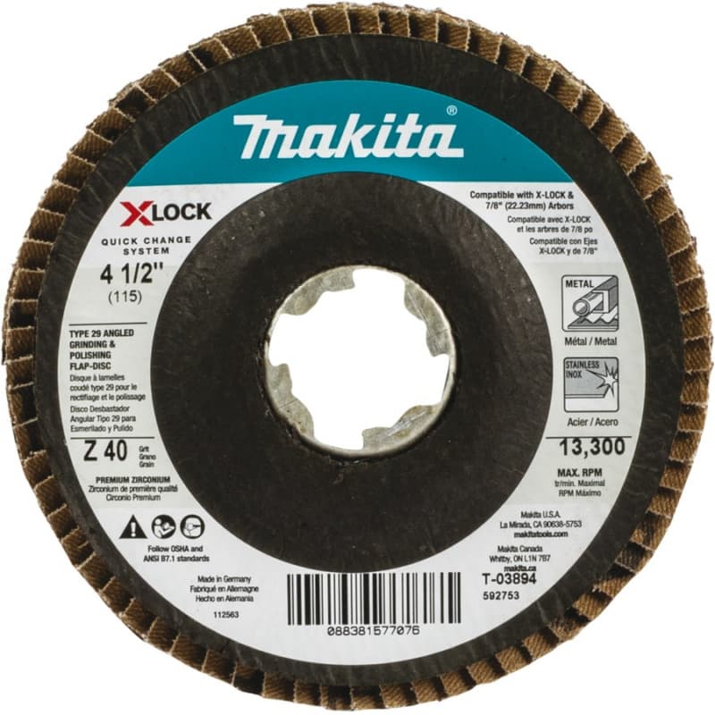 4-1/2" 40 Grit Grinding/Polishing Flap Disc