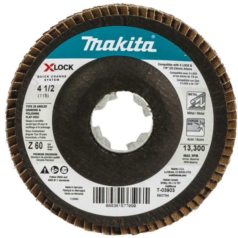 4-1/2" 60 Grit Grinding/Polishing Flap Disc