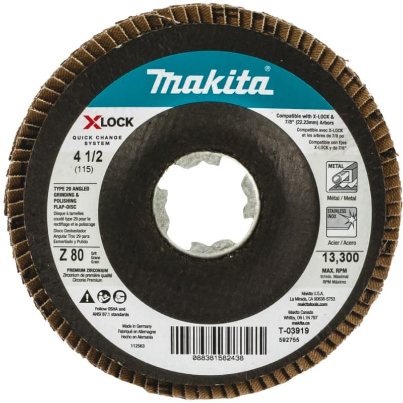 4-1/2" 80 Grit Grinding/Polishing Flap Disc