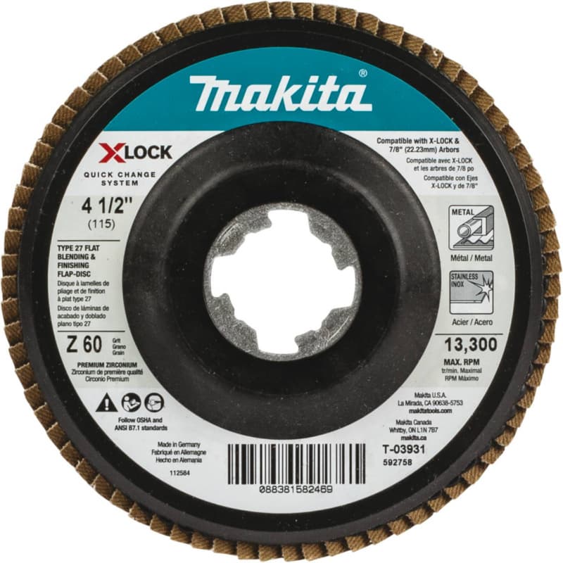 4-1/2" 60 Grit Blending/Polishing Flap Disc