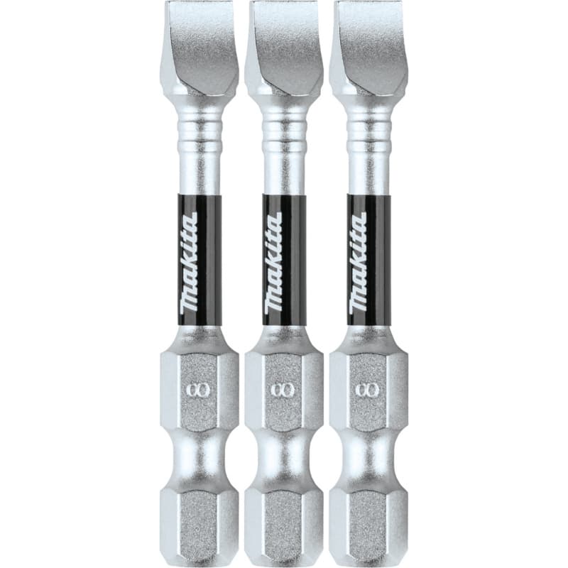 #8 x 2" Impact XPS Slotted Power Bit, 3/Pack