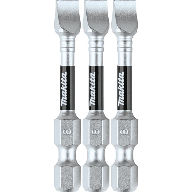 #8 x 2" Impact XPS Slotted Power Bit, 3/Pack