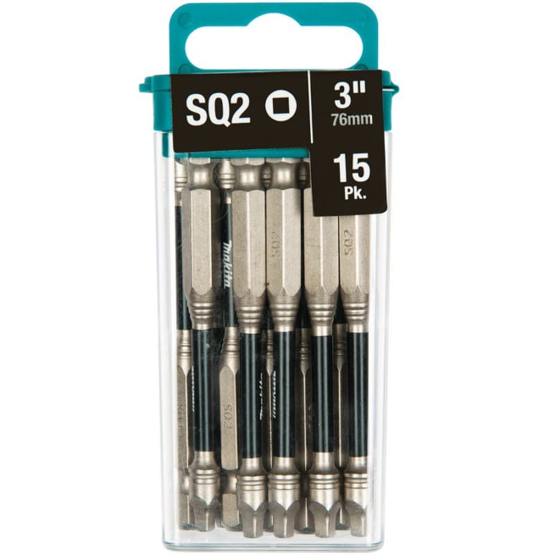 #2 x 3" Impact XPS Square Drive Power Bit, 1/4" Shank (15/Pack)