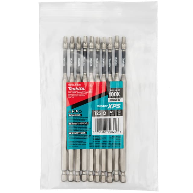 T25 x 6" Impact XPS Torx Drive Power Bit (10/Pack)